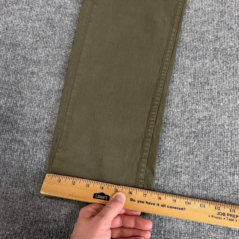Levis 505 Jeans Men 30x30 Army Olive Green‎ Denim 5 Pocket Straight Leg Stretch